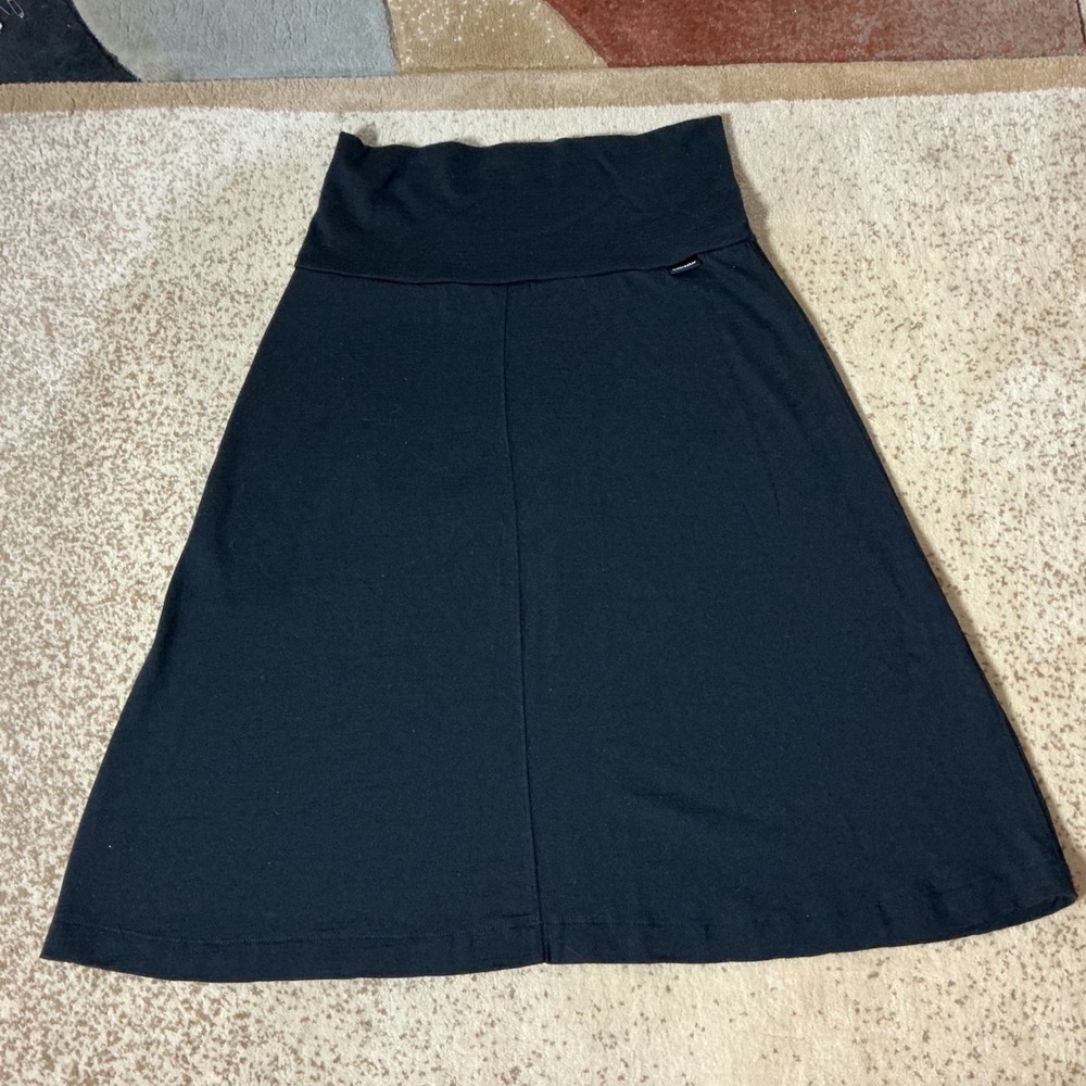 Icebreaker Womens Gorpcore Merino Wool Skirt Black Superfine Lite 200 A-Line S - Picture 6 of 7